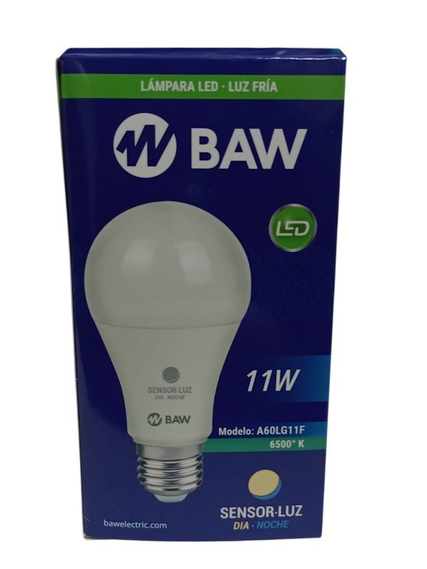 Producto - LAMPARA LED A60 11W C/SENSOR FOTOCELULA BAW