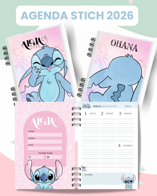 Producto - Agenda Stitch 2026