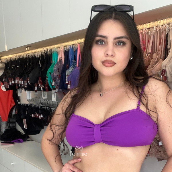 Producto - BIKINI CORPIÑO BANDEAU CON ALMOHADILLA PURPURA ART. WO55276V26