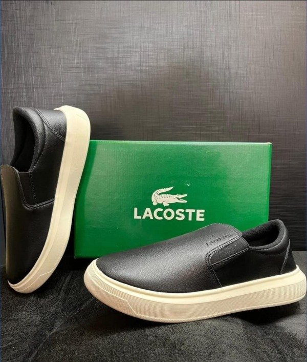 Producto - PANCHAS CUERO LACOSTE NEGRAS