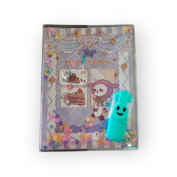 Producto - SET 2PCS LIBRETA INFANTIL CON CONFETTI Y LAPICERA MODELOS Y COLORES SURTIDOS