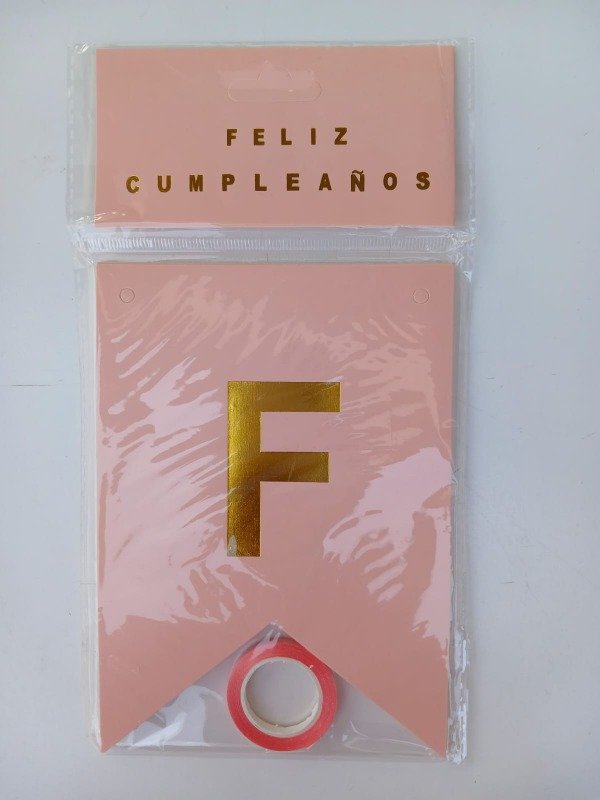 Producto - Banderín Básico "FC" Salmon