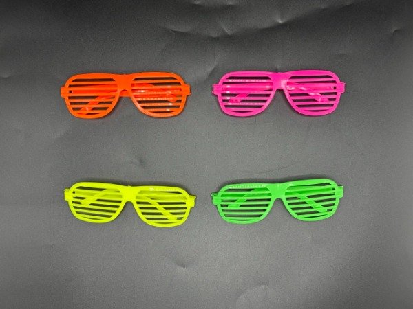 Producto - YJ0752 Anteojo Lente Flúor Formas Plástico Colores 12U