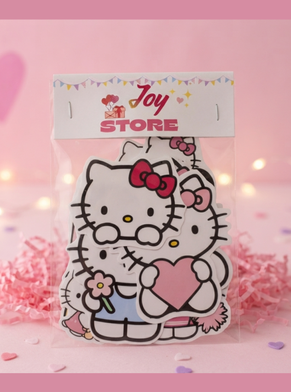 Producto - Kit Hello Kitty 2 Premium: Peluche Taza Tote bag Stickers Llavero y Mascarilla - 6