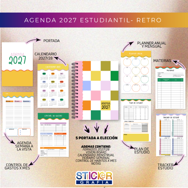 Producto - Agenda 2027 Estudiantil Retro