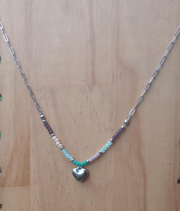 Producto - Collar con Cristales y Corazón