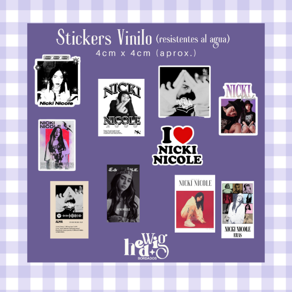 Producto - Pack 10 Stickers Vinilo NICKI NICOLE