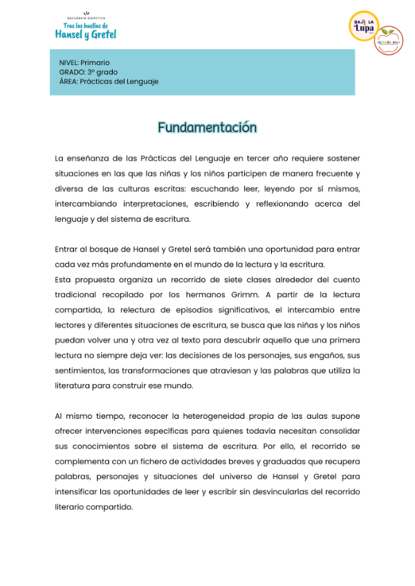 Producto - Tras las huellas de Hansel y Gretel - Secuencia + Cuadernillo de adaptaciones 3 - 2