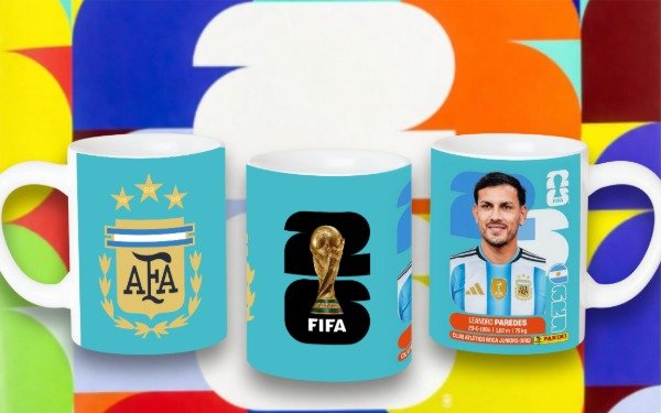 Producto - Plantillas de tazas de figuritas  del mundial de la selección argentina
