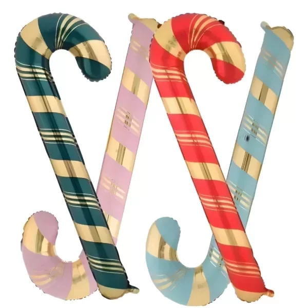 Producto - Globo BASTON CARAMELO con DORADO ROSA 1,5 M