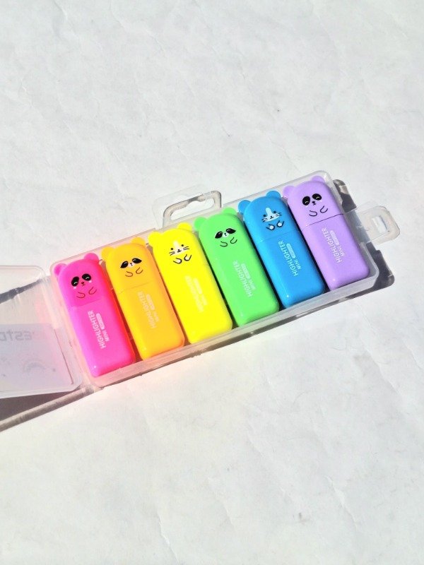 Producto - Resaltadores Mini Ositos Set x 6 U Fluo