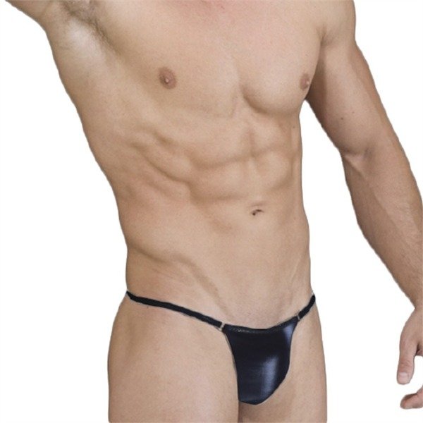 Producto - Tanga hombre de vinilo negro