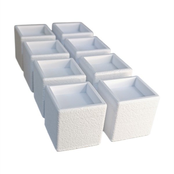 Producto - Patas Tacos Cuadrados X8 5x5cm Eleva 5cm Cama Mueble Negro