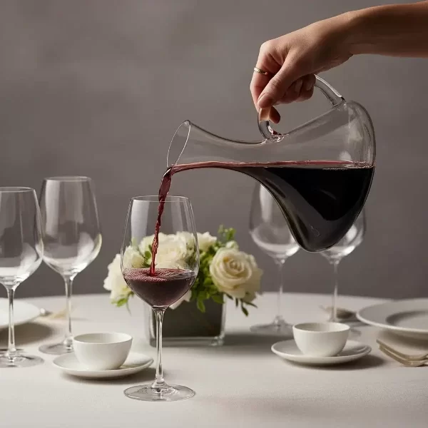 Producto - Decantador De Vino Diamonds Oblicuo 2l Transparente Con Asa