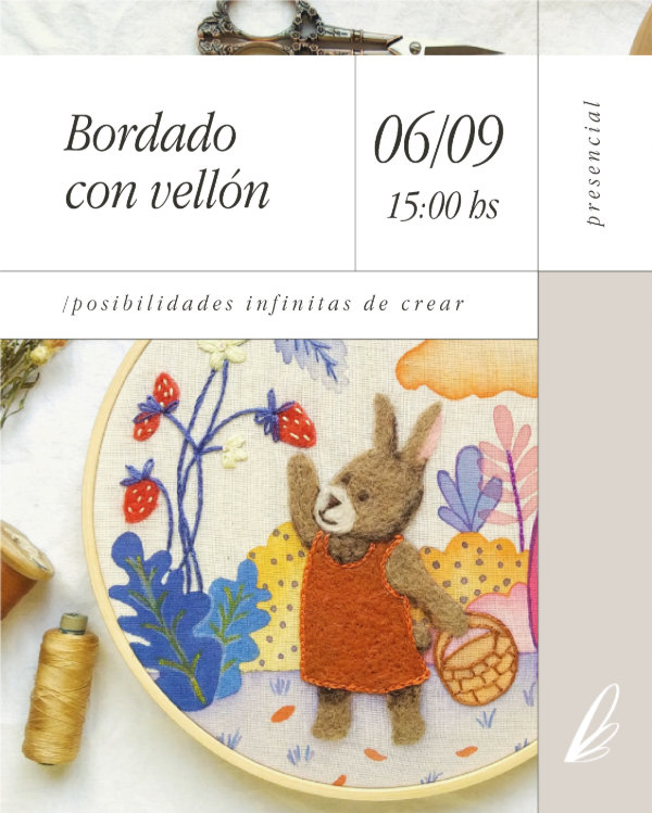 Producto - Workshop de Bordado con Vellón