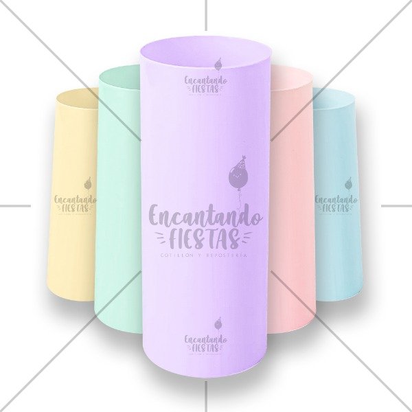 Producto - Vaso Trago Largo Flexible  Color Pastel x 10