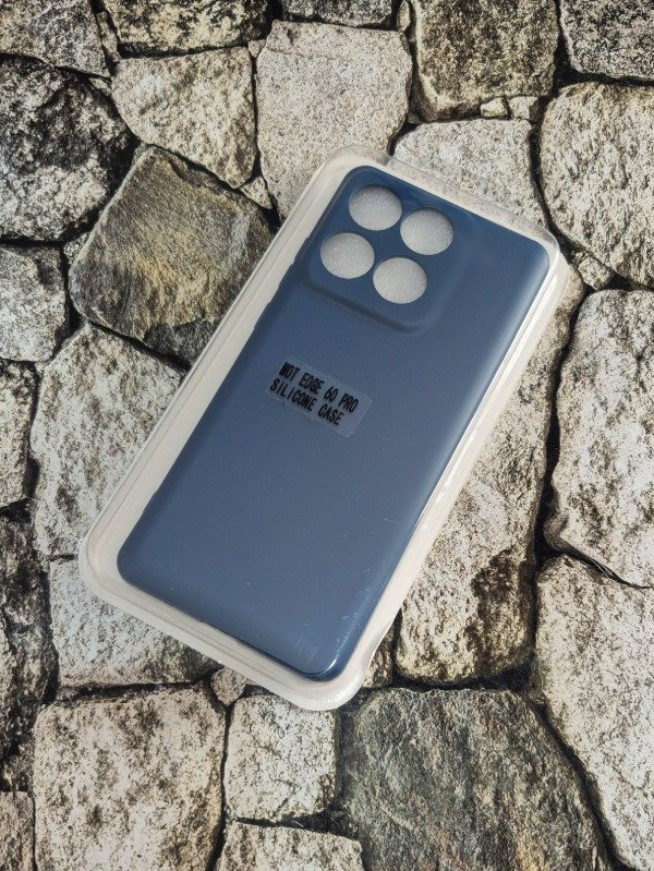 Producto - Funda silicone case Moto Edge 60 Pro azul oscuro