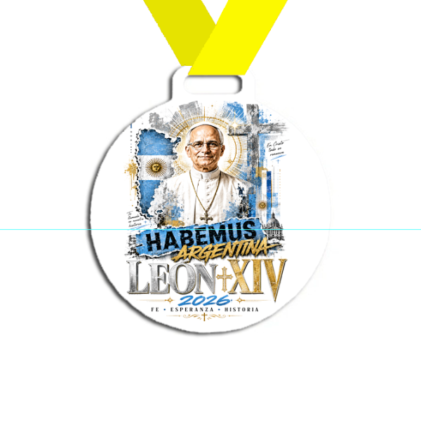 Producto - Medalla Plastica Personalizada visita Papa León XIV #21 - 7