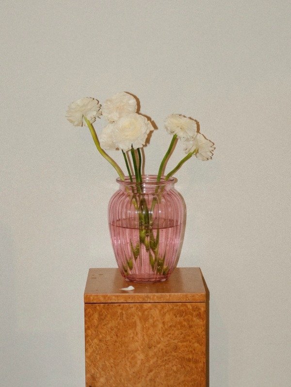 Producto - Florero Clasico Vidrio Rosa - 0