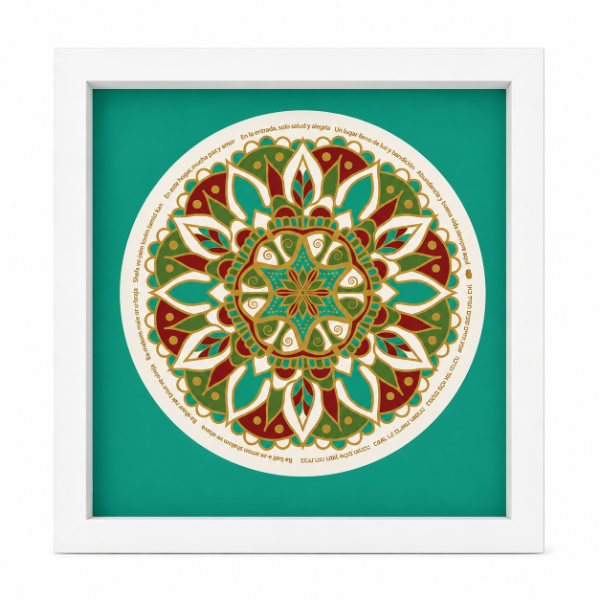 Producto - Cuadro Birkat Habait Mandala Turqueza