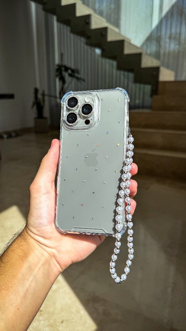 Producto - Case Puntitos + Colgante Perlas de Regalo