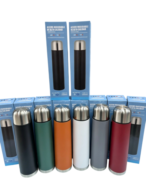 Producto - TERMO BALA ACERO INOX 1000ML COLORES SURT - 0
