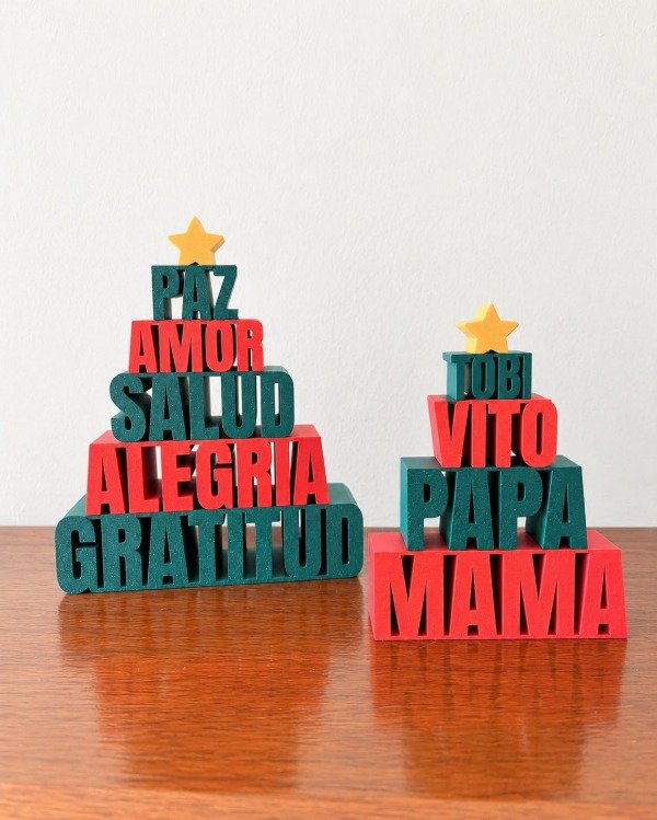 Producto - ARBOLITO NAVIDEÑOS CON NOMBRE 12 CM - 0