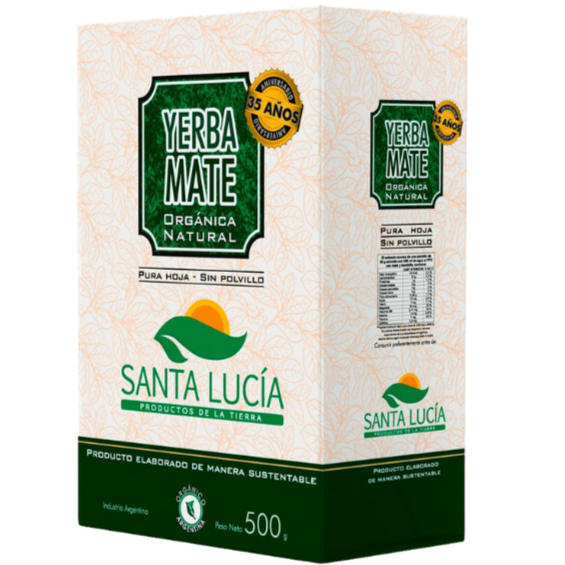 Producto - SANTA LUCÍA YERBA ORGÁNICA CAJA X 500 GR