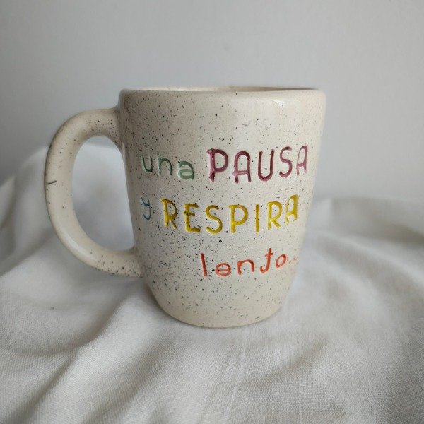 Producto - Taza Recta "Pausa y Respira"- Edición con Mensaje