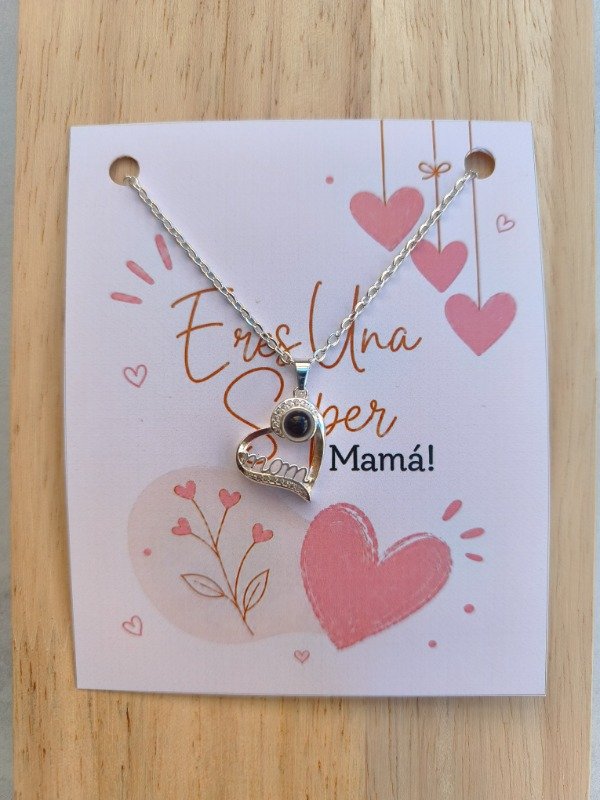Producto - Collar Te Amo 100 idiomas mamá Blanco - 2