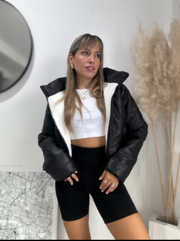 Producto - CAMPERA PUFFER CON CORDERITO
