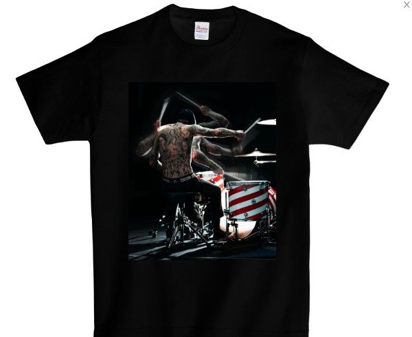 remera travis barker octopus drum
