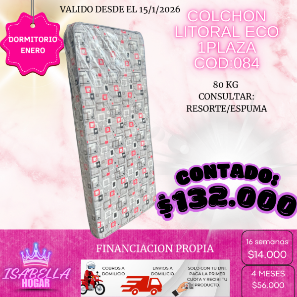 Producto - COLCHON LITORAL ECO 1 PLAZA