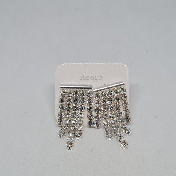 Producto - Aro plateado cristal