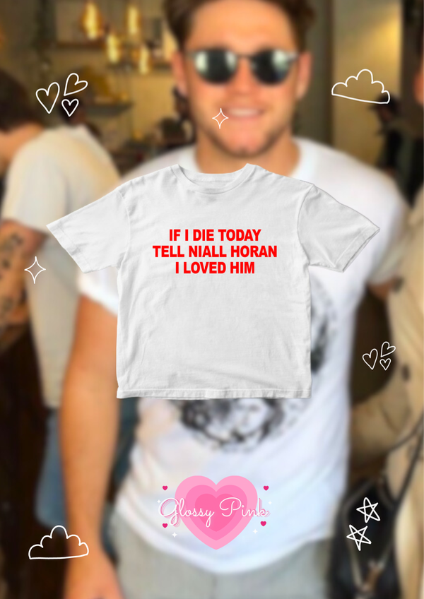 Baby tee if i die algodón