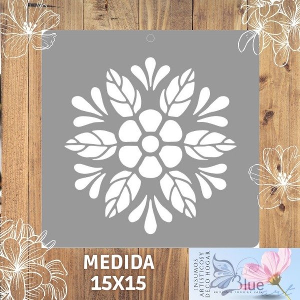 Producto - Mandala Flor Hoja 15x15