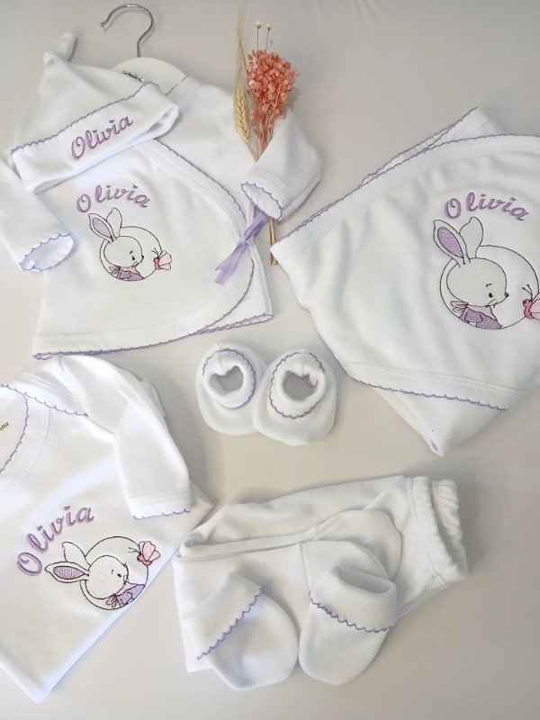 Producto - Ajuar conejita lila 7 piezas