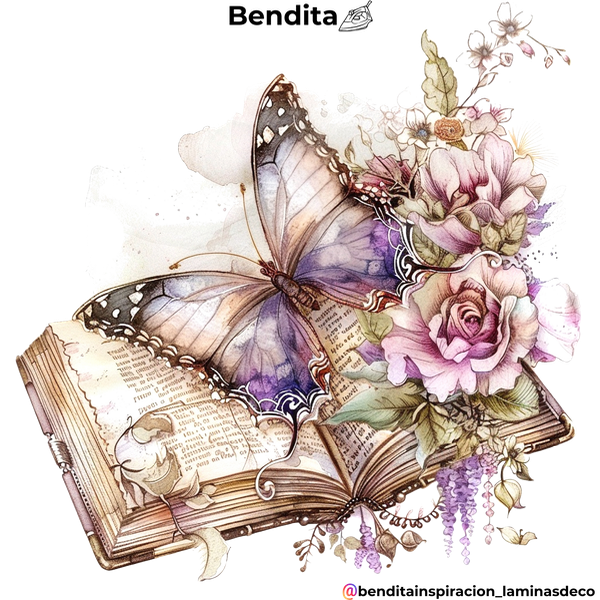 Producto - Bendita Plancha Mariposa en libro