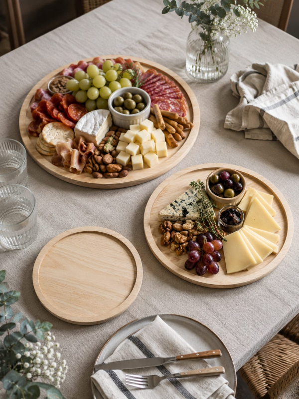 Producto - Set x3 Tablas Circular Madera