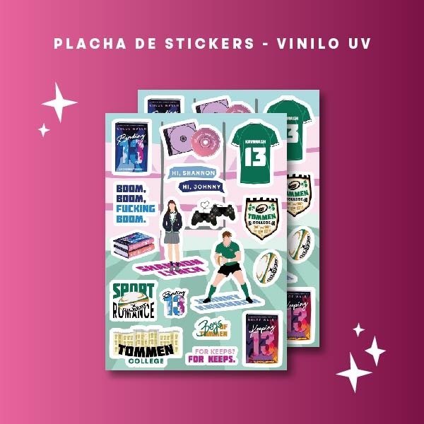 Producto - Plancha stickers VINILO - Los chicos de Tommen