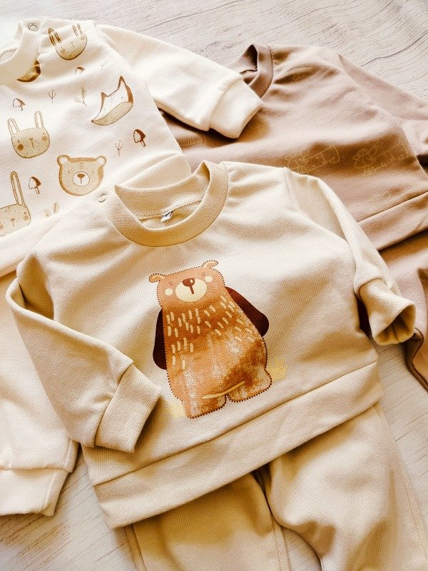 Producto - ARTICULO 810 - MINI CONJUNTOS DE JOGGING RUSTICO ESTAMPA BEAR