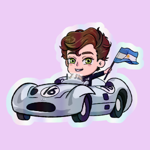 Producto - Stickers Holograficos - F1 - Franco Colapinto Flecha de Plata
