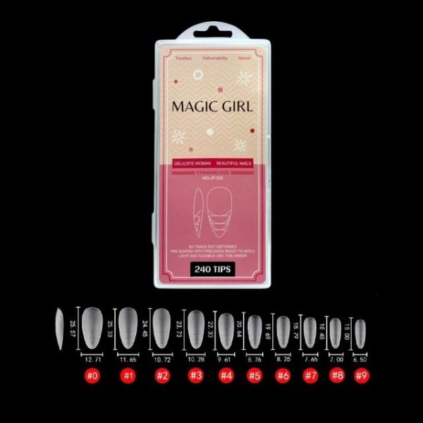 Producto - Tips Magic Girl Almendra Regular 240 unidades