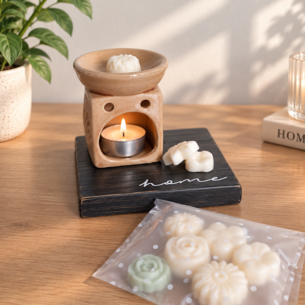 Producto - Combo Bienestar - Hornito + Vela de noche + wax melts - 3