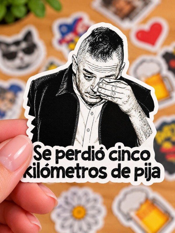 Producto - Stickers // Se perdió cinco kilómetros de pija