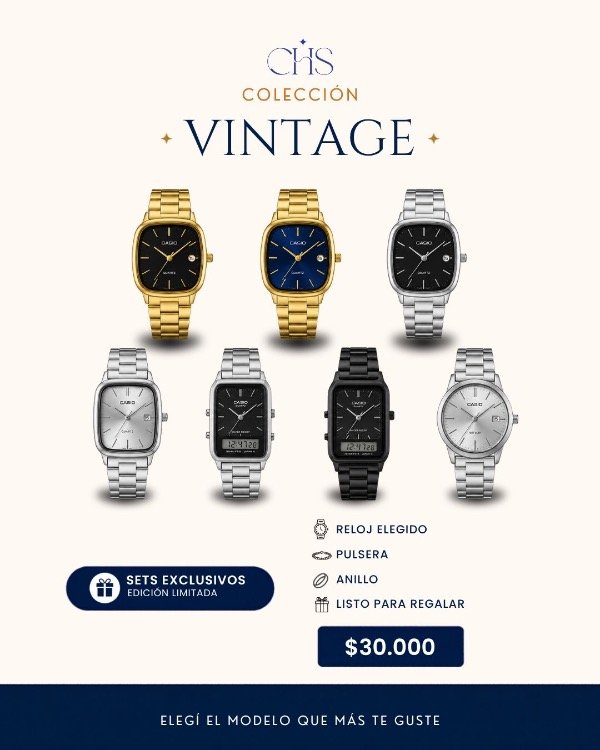 Producto - Casio Vintage - 3 piezas
