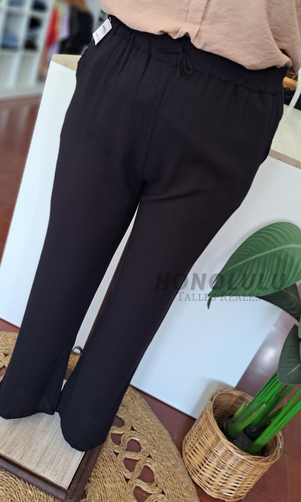 Producto - Pantalón de Lino Negro - 3