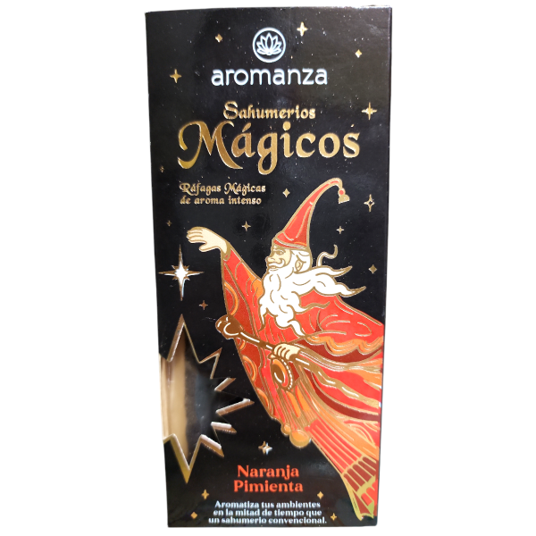 Producto - SAHUMERIOS AROMANZA MÁGICOS - 10 VARILLAS - NARANJA PIMIENTA