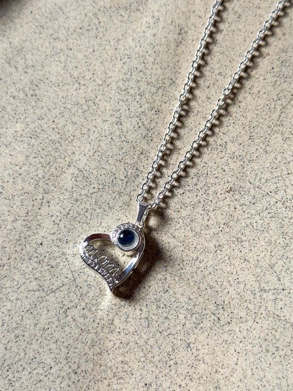 Producto - Conjunto acero blanco (dije te amo en mil idiomas) mom micro pave
