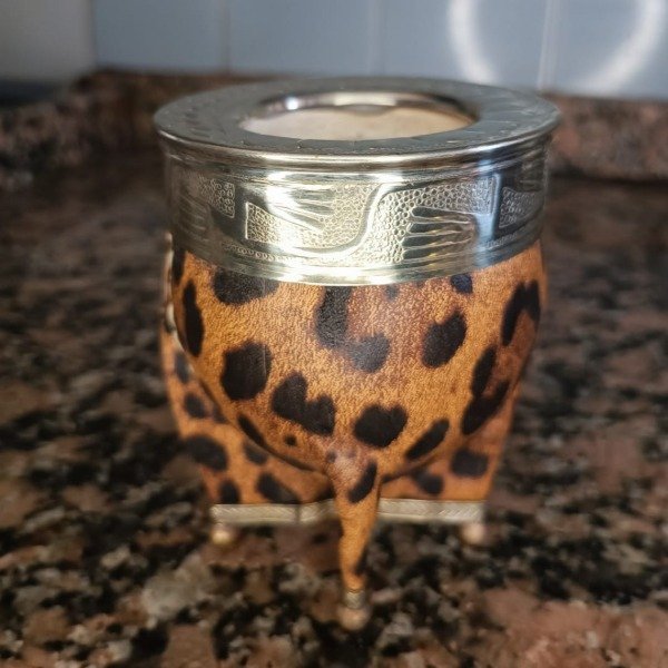 Producto - MATE IMPERIAL PREMIUM ANIMAL PRINT ALPACA Y BRONCE